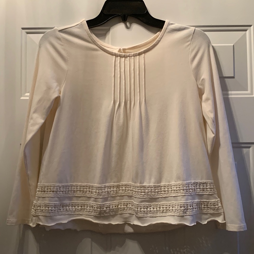 4/$10 Old Navy girls cream top size 10/12